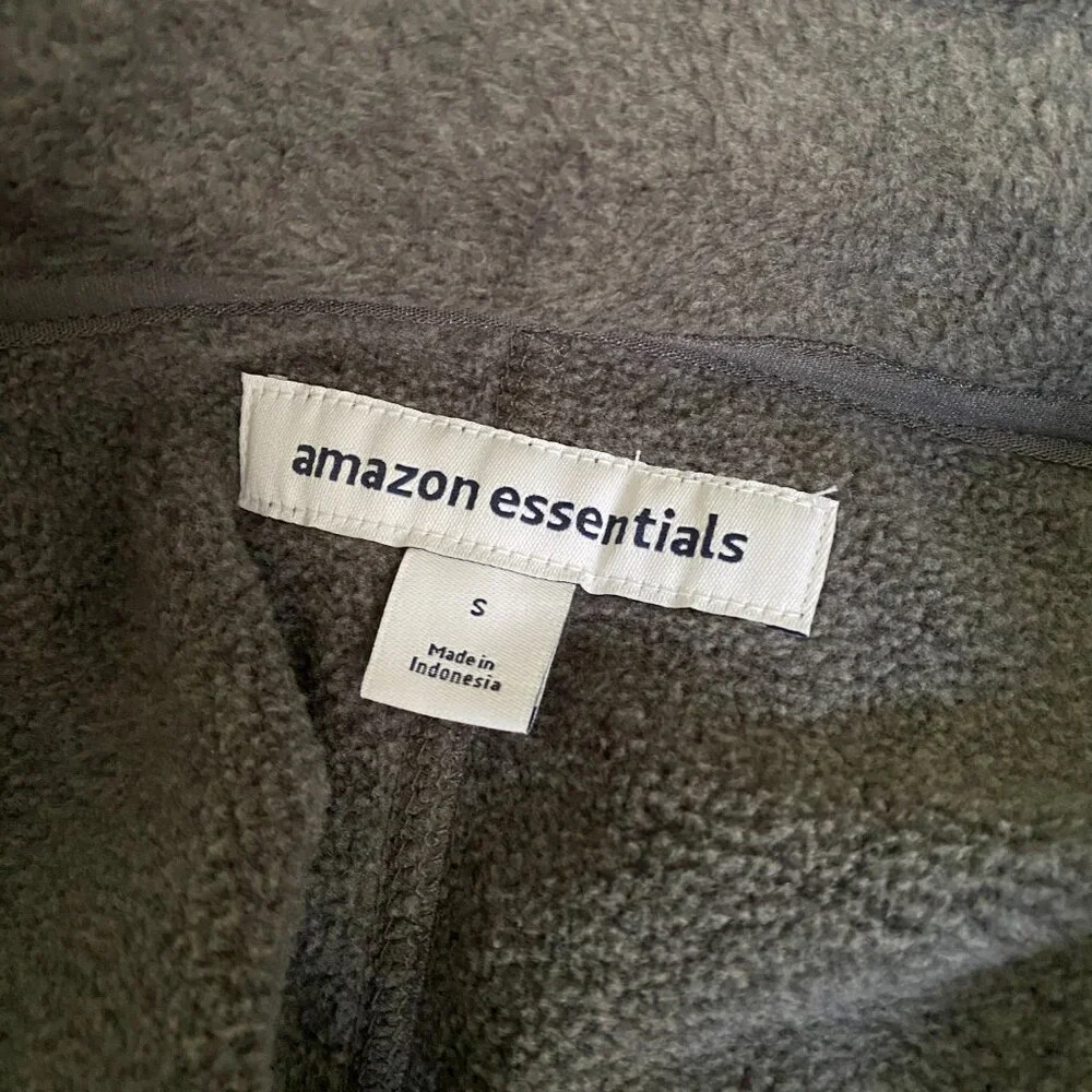 Amazon Essentials | NWT Men's Full-Zip Polar Fleece Vest Gray Size Small